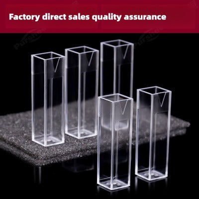 4.5ml Plastic Cuvette - High-Quality Plastic, 10mm Path Length, Two-Sided Illumination