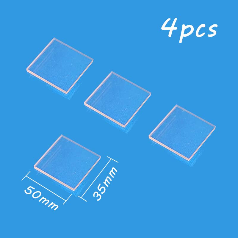 50*10mm/50*15mm/50*50mm| Plaques de lentilles carrées en verre de quartz de haute pureté de taille personnalisée