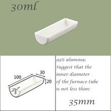 Load image into Gallery viewer, 【Lab Essential】99% Alumina Boat, 1600-1750°C High-Temperature Resistant, Half-Round Mullite Crucible，10~1000ml