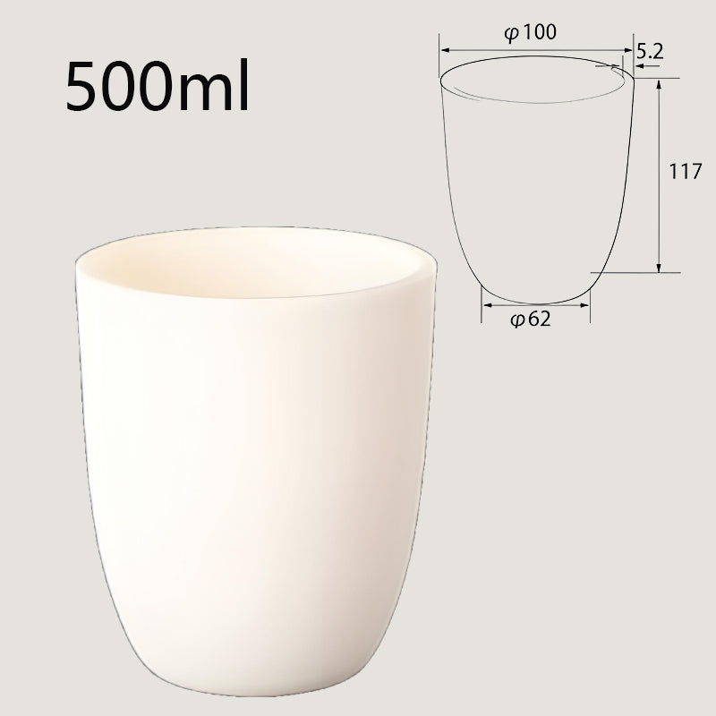 500ml High-Temperature Resistant Alumina Crucible, Suitable for Industrial Melting