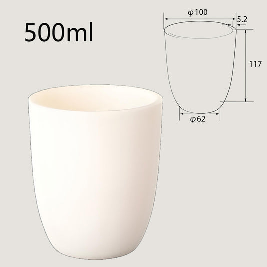 500ml High-Temperature Resistant Alumina Crucible, Suitable for Industrial Melting