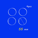 4pcs-φ55.0mm  RolyIndCustom Presents Top-Quality Quartz Glass - Exceptional Light Transmission, Heat & UV Resistant, Acid & Alkali Proof,