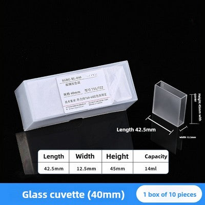 Glass Cuvette 40mm Path Length (Box of 10)