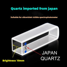 Load image into Gallery viewer, Screw-Thread Quartz Cuvette - 10mm Path Length, High Transmittance, UV/Visible, Heat-Resistant, 20/30/40/50mm Dimensions, 1cm, Single Unit