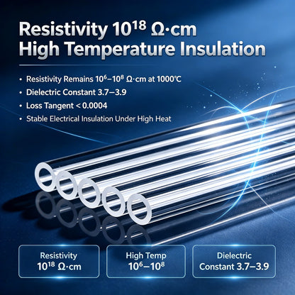 Quartz Tube OD 20–45mm | Thick Wall High Purity Fused Silica Tube 99.95% Purity for Semiconductor Diffusion Furnace