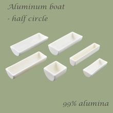 Load image into Gallery viewer, 【Lab Essential】99% Alumina Boat, 1600-1750°C High-Temperature Resistant, Half-Round Mullite Crucible，10~1000ml