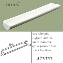 Laden Sie das Bild in den Galerie-Viewer, 【Lab Essential】99% Alumina Boat, 1600-1750°C High-Temperature Resistant, Half-Round Mullite Crucible，10~1000ml