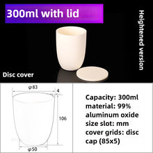 Laden Sie das Bild in den Galerie-Viewer, Alumina Crucibles High Form 300ml Arc-Shaped Flat Lid Crucible -Funnel crucible-Melting glass crucible