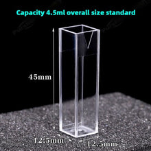 Load image into Gallery viewer, 4.5ml Plastic Cuvette - High-Quality Plastic, 10mm Path Length, Two-Sided Illumination