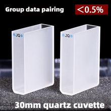 Charger l&#39;image dans la galerie, 30mm Path Length Quartz Cuvette - Two-Sided Illumination, JGS1 Material, In Stock, 10ml Capacity, High Transmittance, UV Transparent