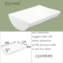 Load image into Gallery viewer, 【Lab Essential】99% Alumina Boat, 1600-1750°C High-Temperature Resistant, Half-Round Mullite Crucible，10~1000ml