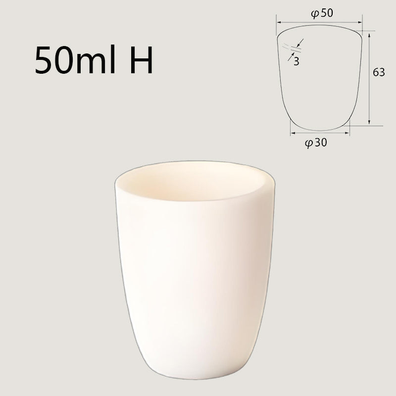 50ml-tall High-Temperature Resistant Alumina Crucible, Tall and Corrosion-Resistant for Industry