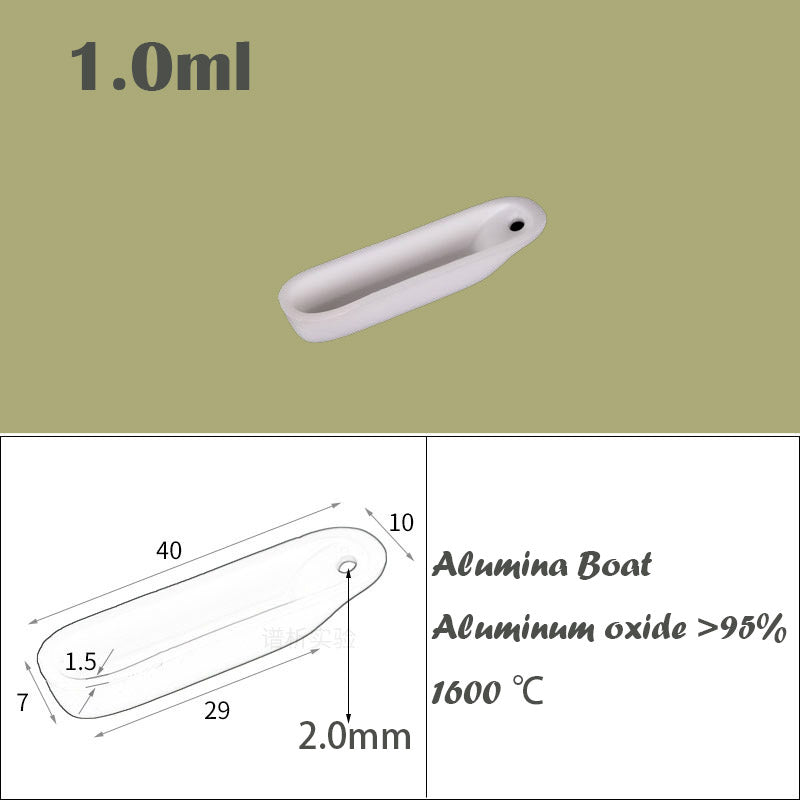 Research-Grade 99% Alumina Mullite Boat, Tube Furnace Refractory Crucible Resistant to 1600°C~1750°C, Ideal Lab Companion