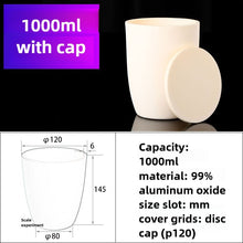 Load image into Gallery viewer, Alumina Crucibles High Form 1000ml Alumina Crucible Cup with Flat Lid for High-Temperature Laboratory Use