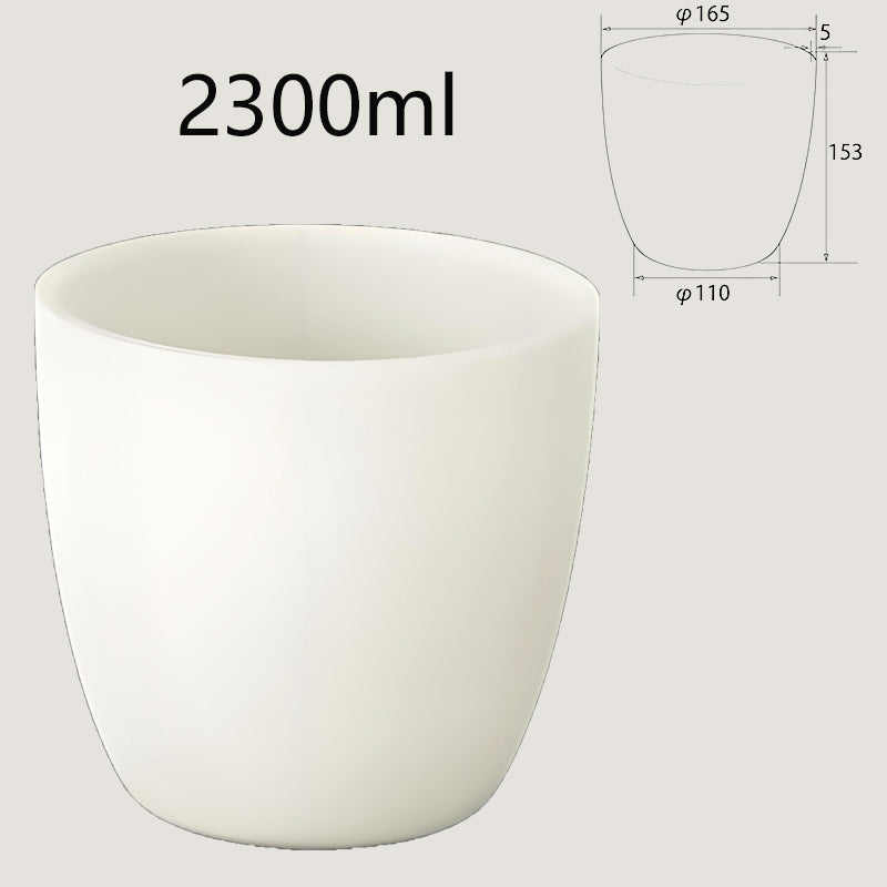 2300ml High-Temperature Resistant Alumina Crucible, Large-Scale Industrial Smelting Tool