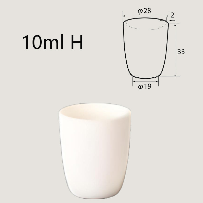 10ml-H High-Temperature Resistant Alumina Crucible, Reinforced Industrial Design