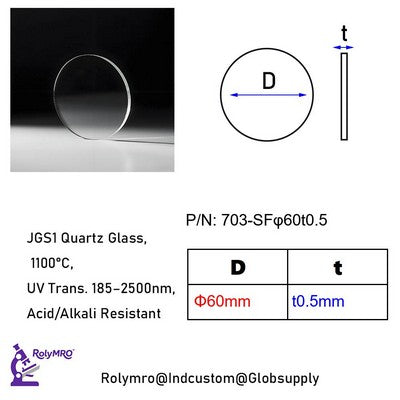JGS1 Quartz Glass for Extreme Ultraviolet (EUV) – Optical Windows, Lens Substrates，φ52mm 58mm 60mm 66mm