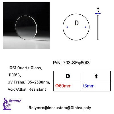JGS1 Quartz Glass for Extreme Ultraviolet (EUV) – Optical Windows, Lens Substrates，φ52mm 58mm 60mm 66mm