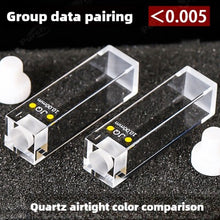 Load image into Gallery viewer, 10mm Quartz Fluorescence Cuvette - Sealed, Customizable, 3.5ml Capacity, Four-Sided High Transmittance