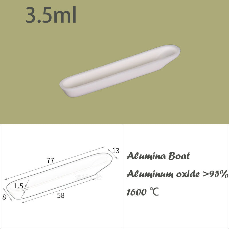 Research-Grade 99% Alumina Mullite Boat, Tube Furnace Refractory Crucible Resistant to 1600°C~1750°C, Ideal Lab Companion