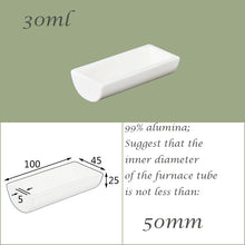 Charger l&#39;image dans la galerie, 【Lab Essential】99% Alumina Boat, 1600-1750°C High-Temperature Resistant, Half-Round Mullite Crucible，10~1000ml