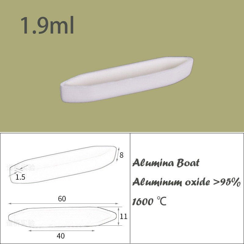 Research-Grade 99% Alumina Mullite Boat, Tube Furnace Refractory Crucible Resistant to 1600°C~1750°C, Ideal Lab Companion