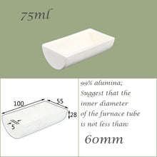 Charger l&#39;image dans la galerie, 【Lab Essential】99% Alumina Boat, 1600-1750°C High-Temperature Resistant, Half-Round Mullite Crucible，10~1000ml