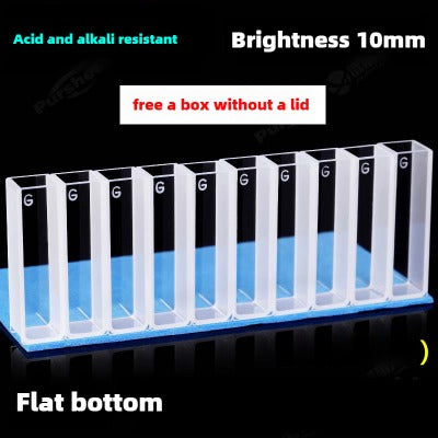 Glass Cuvette for Spectrophotometer - 10/20/30/40/50mm Path Length, High Transmittance, 1cm, Two-Sided Illumination, 3.5ml Capacity, Compatible with 721/752 Models