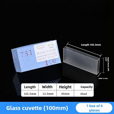 Glass Cuvette 100mm Path Length (Box of 4)