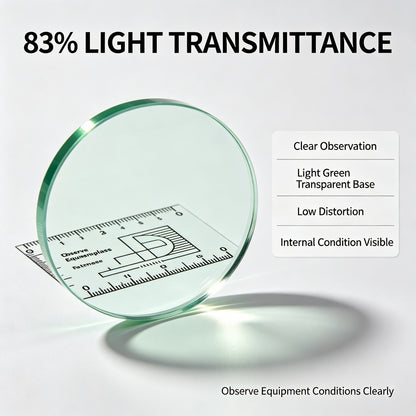 Tempered circular sight glass with 83% high light transmittance, clear transparent glass panel for industrial observation equipment