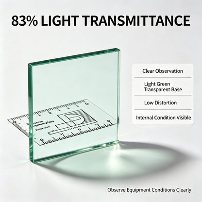Standard Tempered Square Sight Glass | 300°C High Temperature Industrial Observation Window Plate
