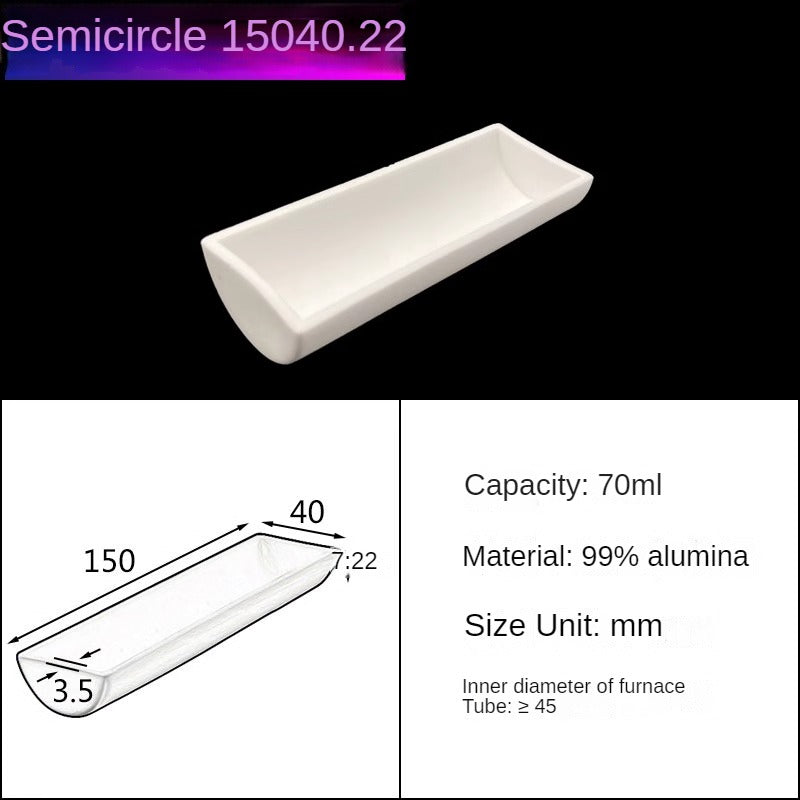 Corundum boat semicircle/porcelain boat 99% alumina combustion boat square perforated corundum crucible boat tube furnace