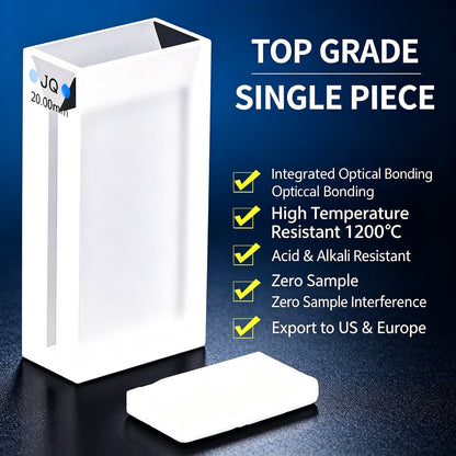 20/30/40/50/100mm Long Light Path Micro Volume Quartz Cuvette 1 Pc Pack Optical Glue Bonding Lab Spectrophotometer Cell