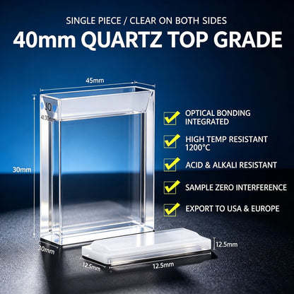 20/30/40/50/100mm Long Light Path Micro Volume Quartz Cuvette 1 Pc Pack Optical Glue Bonding Lab Spectrophotometer Cell