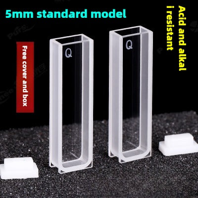 Quartz Cuvette with 1cm Path Length - UV Transparent, High Transmittance for 721/752 Spectrophotometers - 20/30/50mm Sizes, 3.5ml Capacity, Acid and Alkali Resistant