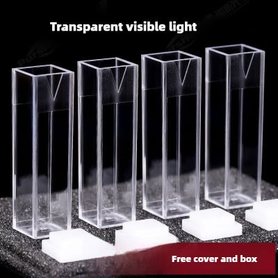 4.5ml Plastic Cuvette - High-Quality Plastic, 10mm Path Length, Two-Sided Illumination