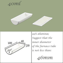 Laden Sie das Bild in den Galerie-Viewer, 【Lab Essential】99% Alumina Boat, 1600-1750°C High-Temperature Resistant, Half-Round Mullite Crucible，10~1000ml