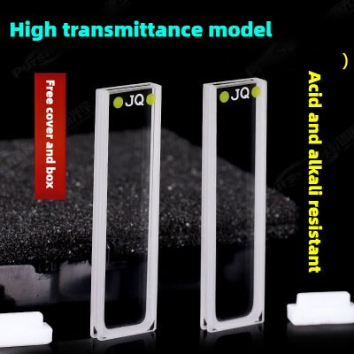 1mm Path Length Quartz Cuvette - High Transmittance, 350μL Capacity, Two-Sided Illumination, UV Transparent