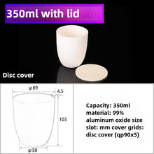 Laden Sie das Bild in den Galerie-Viewer, Alumina Crucibles High Form 350ml Flat Lid Crucible for High-Temperature Laboratory Use