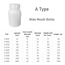 Load image into Gallery viewer, 25ml/50ml Temperature-Resistant PTFE Narrow-Mouth Bottle Chemically Resistant Teflon Wide-Mouth Bottle