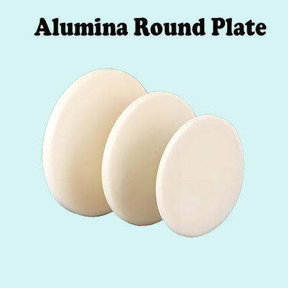 Large Round Alumina Plate, 90mm-220mm Diameter, High-Strength & High-Temperature Industrial Ceramic Board