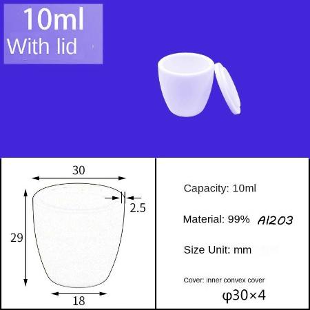 Alumina Crucibles High Form 10ml+lip