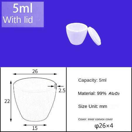 Alumina Crucibles High Form +lip 5ml