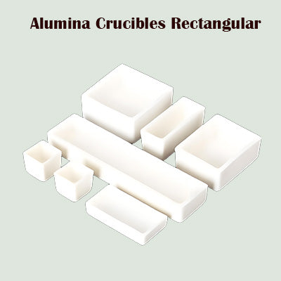 Reinforced Large Rectangular Alumina Crucible-III, 1750℃ Resistant (100-120mm) for Industrial Melting