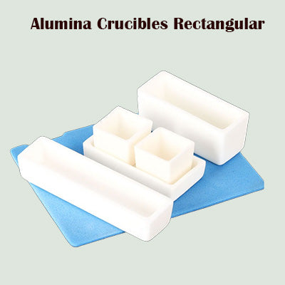 Industrial-Grade Medium Rectangular Alumina Crucible II, 1750℃ Resistant (60-95mm), Without Lid