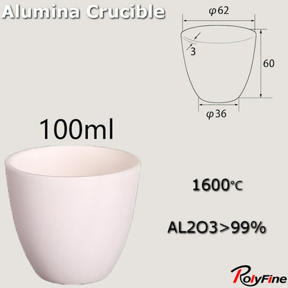 Alumina Crucibles High Form 2ml-3500ml