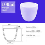 100ml Alumina Crucibles|High Toughness Series 100ml Brown Fused Alumina Wear-Resistant Crucible