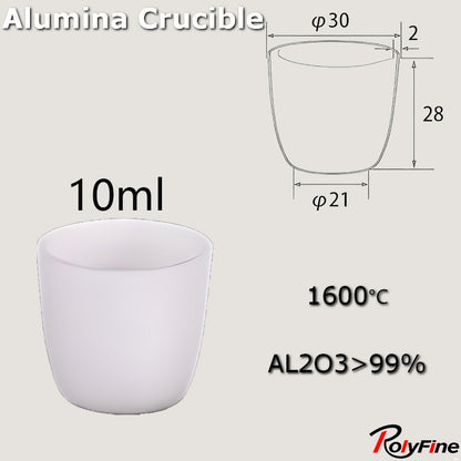 Alumina Crucibles High Form 2ml-3500ml