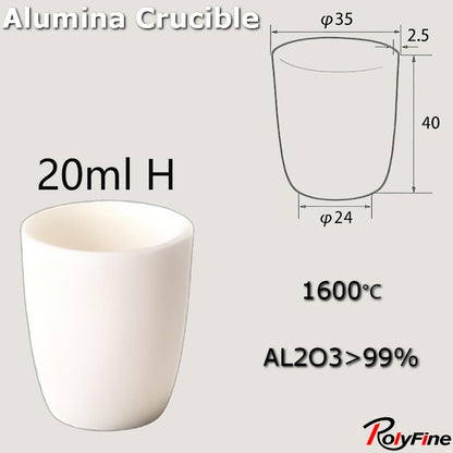 Alumina Crucibles High Form 2ml-3500ml