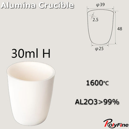 Alumina Crucibles High Form 2ml-3500ml